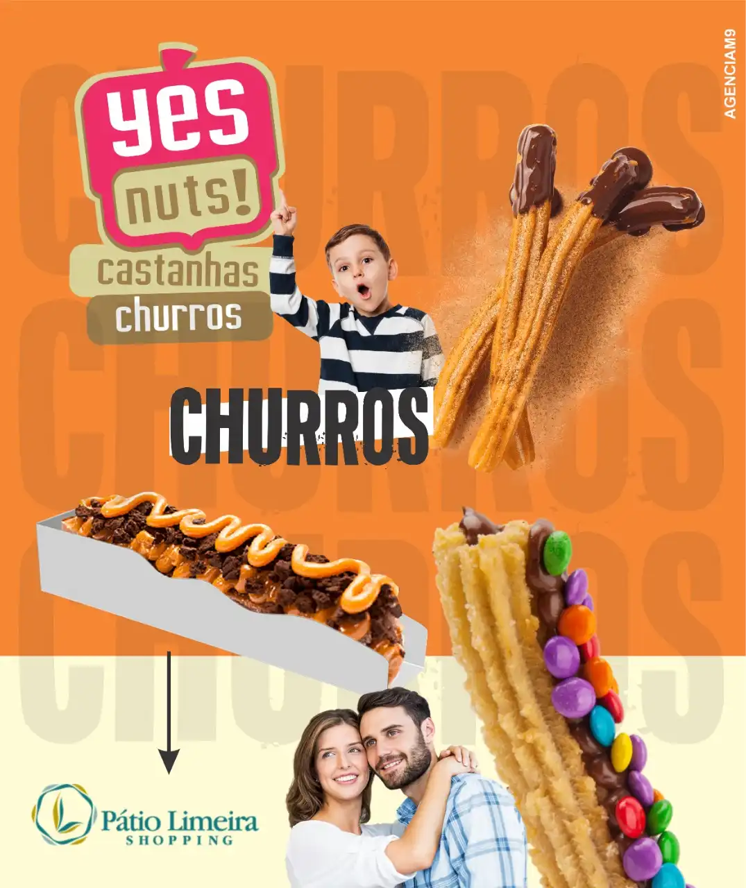 
Propaganda Post Churros Shopping Pátio



