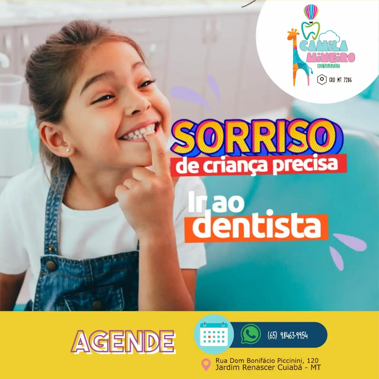 
Propaganda Post Dentista Especializada em tratamento em Crianças



