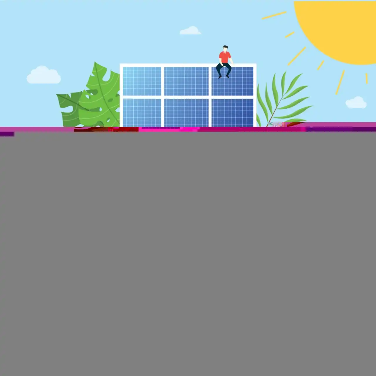 
Propaganda Post Energia Solar Clean com Desenhos



