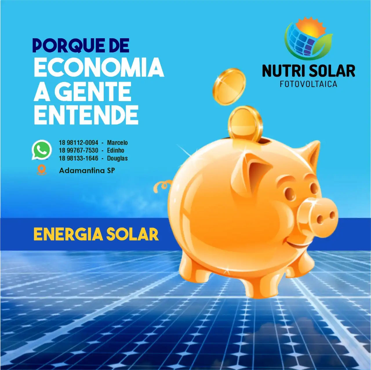 
Propaganda Post Energia Solar e Economia



