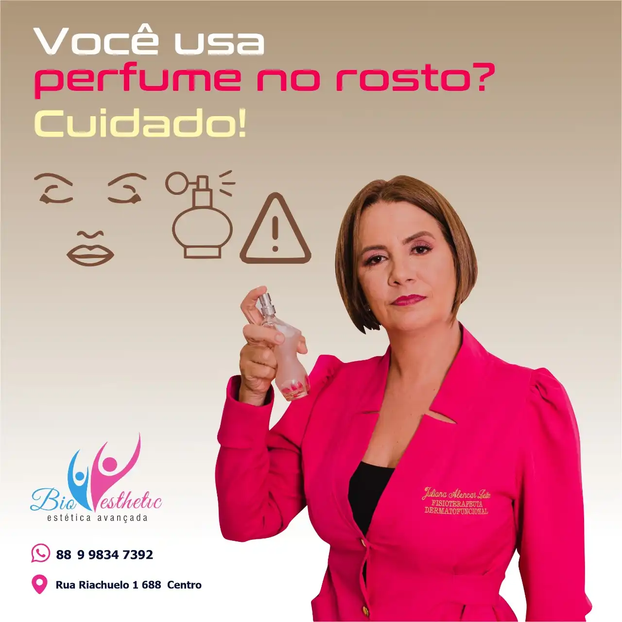 
Propaganda Post Estética Facial Perfume no Rosto



