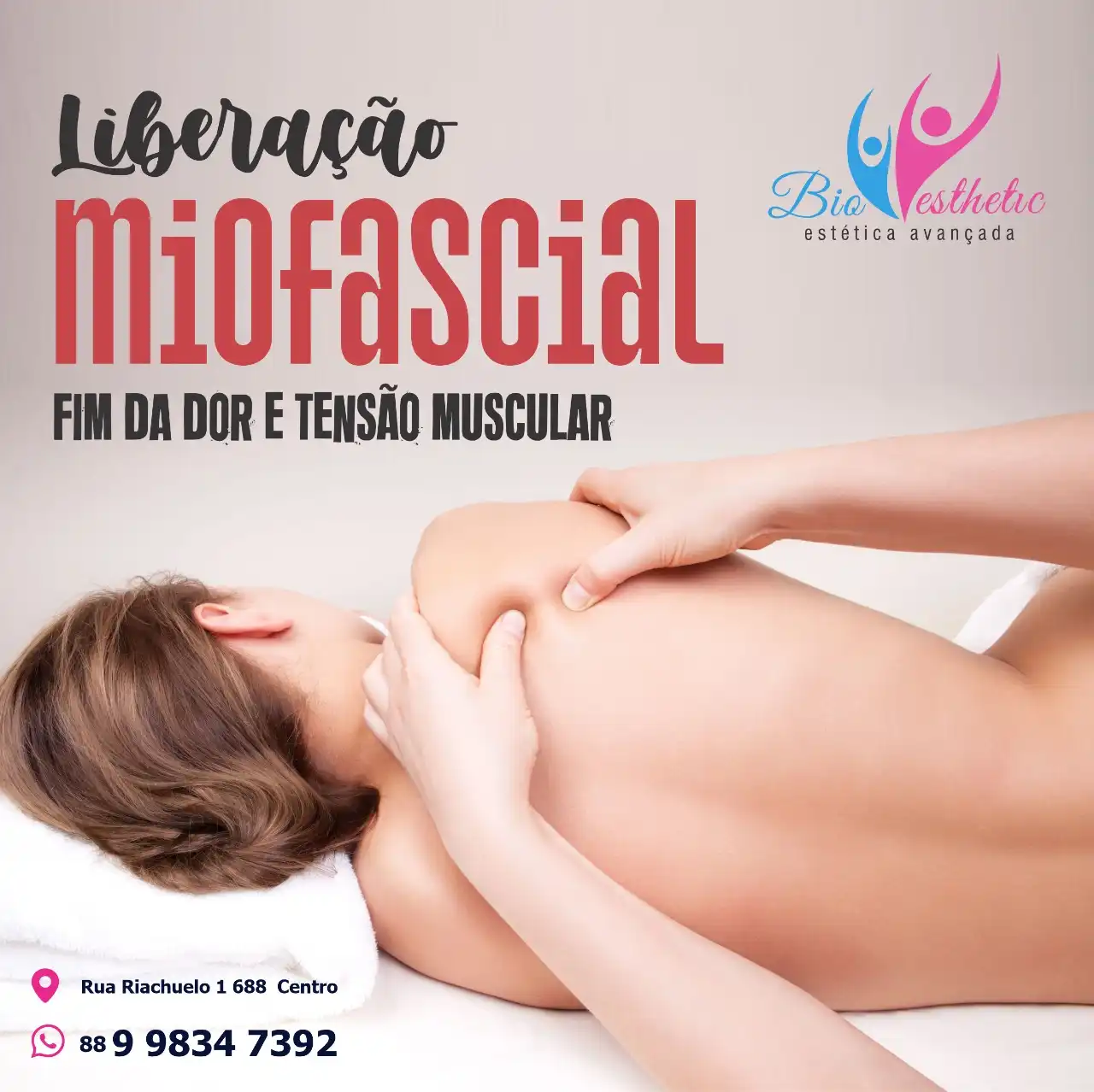 
Propaganda Post Liberação Miofascial Estética Corporal



