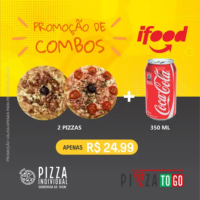 Propaganda Promoção Combo Pizza Individual
