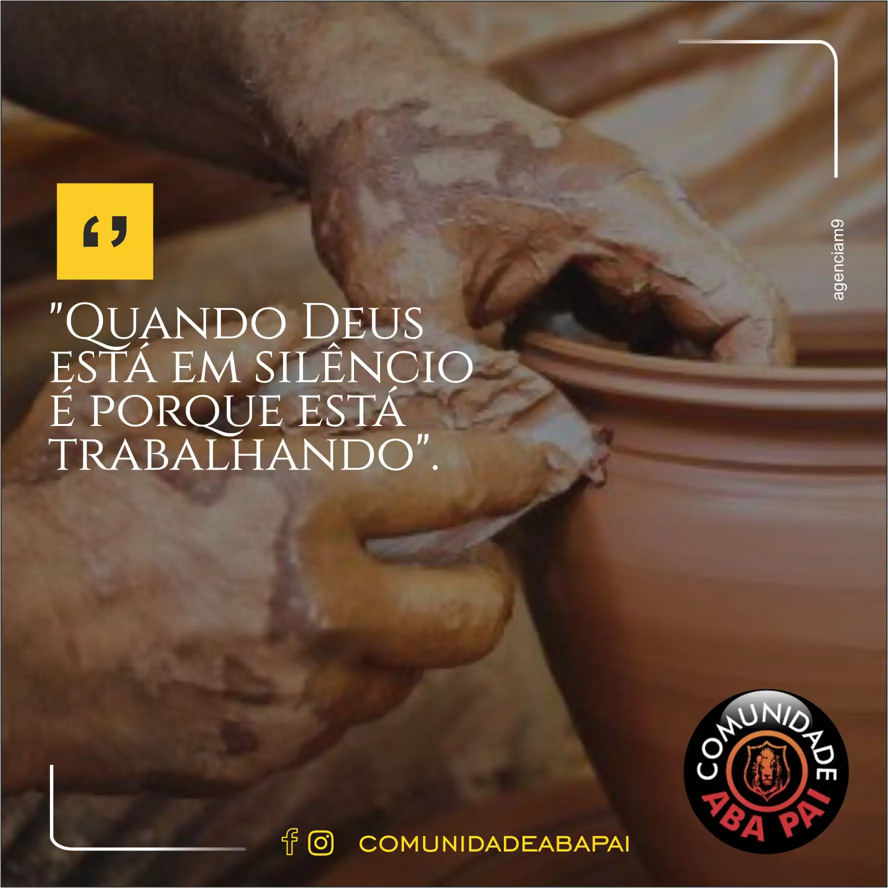 Propaganda Quando Deus está em Silêncio é porque está Trabalhando
