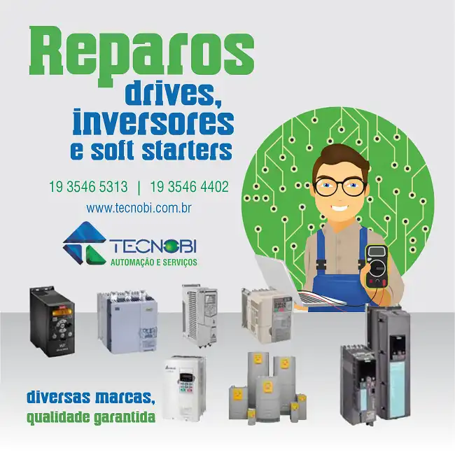 Propaganda Reparos em Soft Starters, Drivers e Inversores

