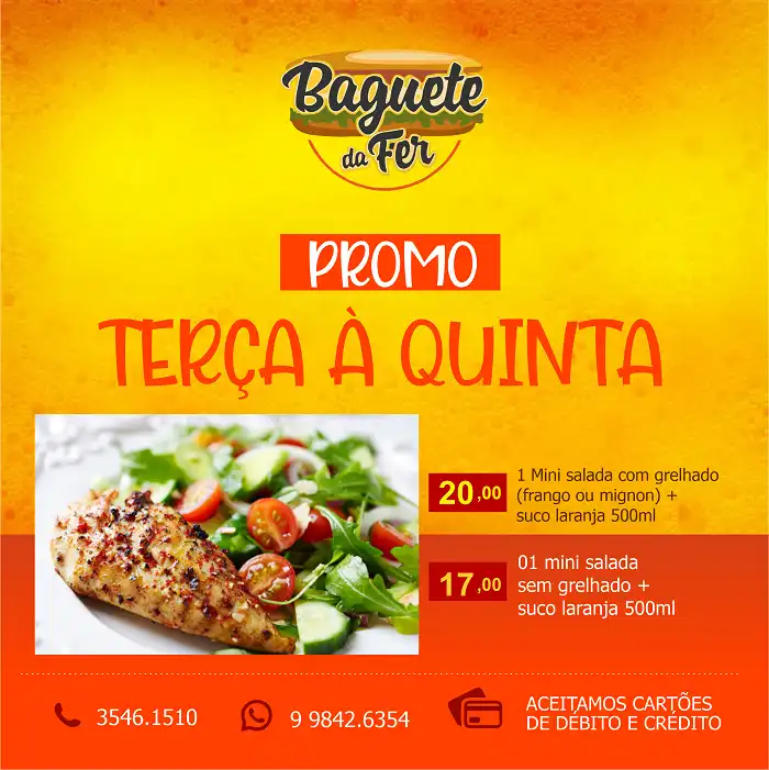 Propaganda Salada com Grelhado
