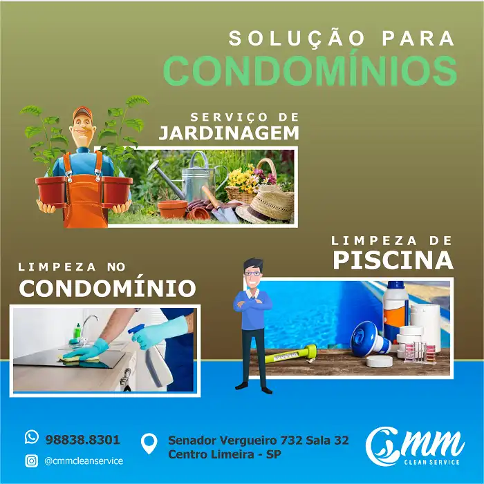 Propaganda Serviço de Jardinagem e Limpeza em Condomínio
