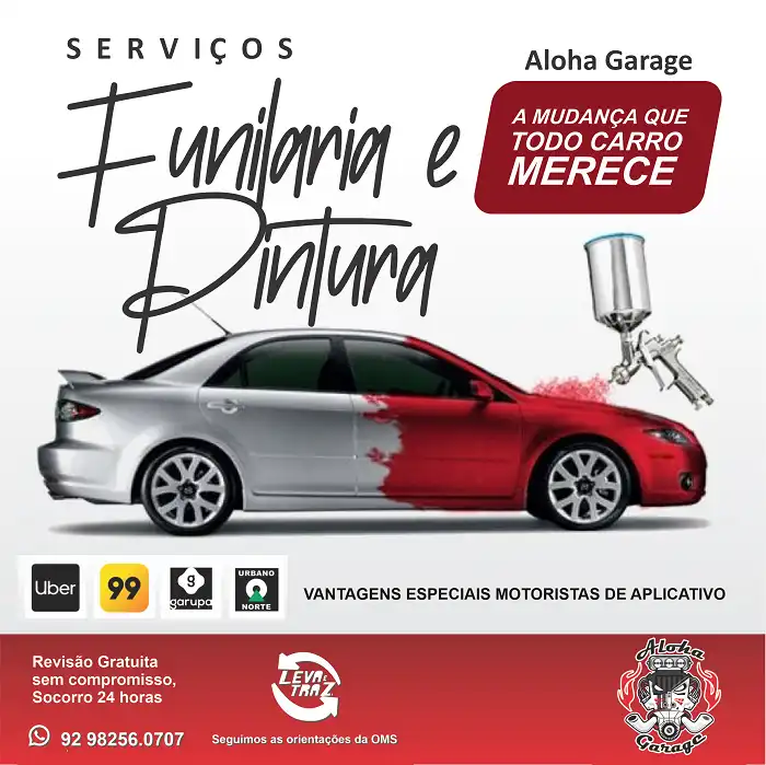 Propaganda Serviços Funilaria e Pintura Automotiva
