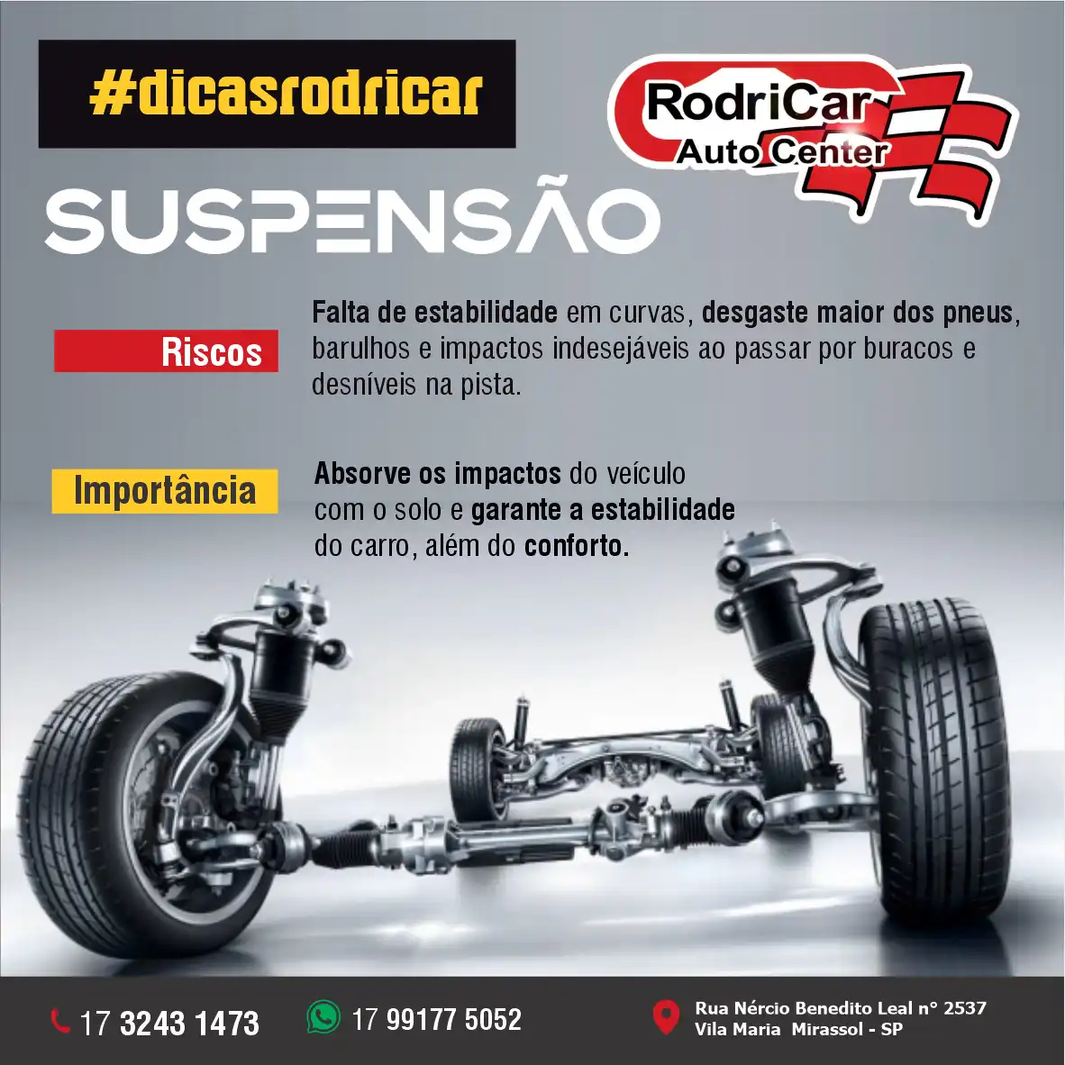 Propaganda Suspensão de Carro Manutenção
