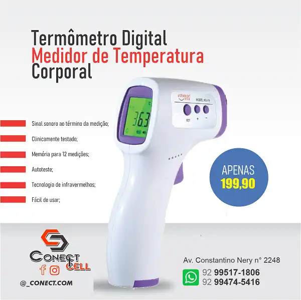 
Propaganda Termômetro Digital com Medidor de Temperatura Corporal



