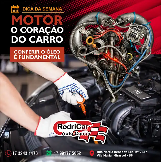 Propaganda Troca de Óleo do Motor do Carro e Slogan
