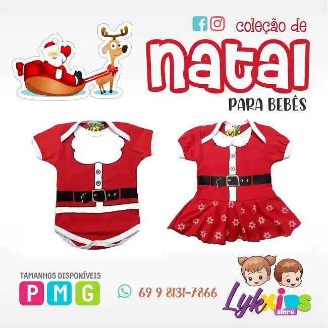 Propaganda coleção de Natal para Bebês
