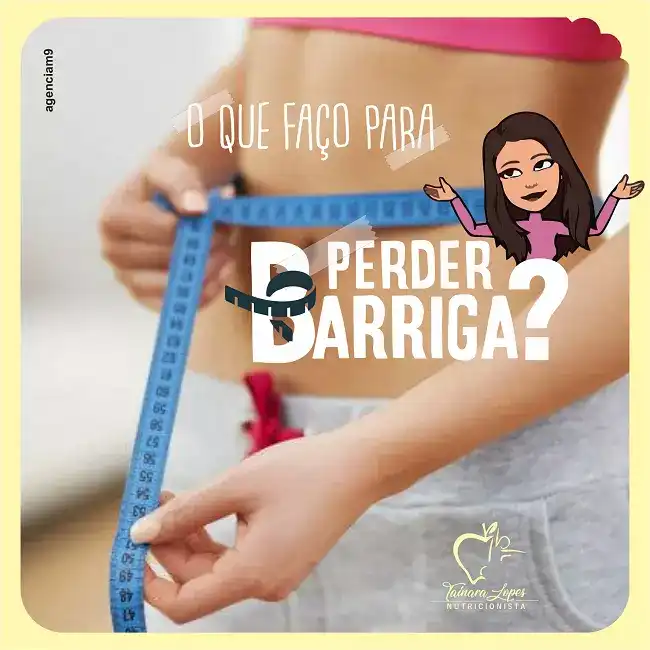 Propaganda com o tema o que faço para Perde Barriga criado para Nutricionista de Santa Catarina
