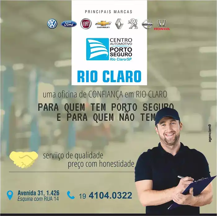 Propaganda com o tema uma Oficina Mecânica de Confiança criada para Centro Automotivo Porto Seguro
