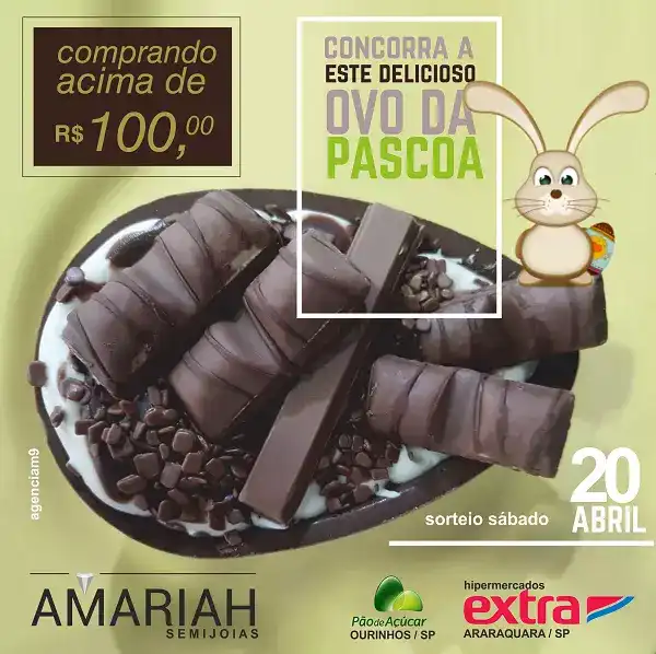 Propaganda criada para Loja de Semijoia em Campanha de Páscoa

