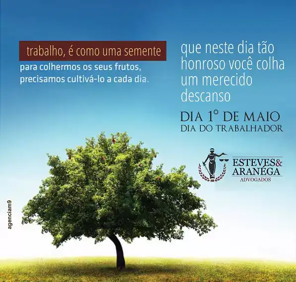 Propaganda criativa sobre o Dia do Trabalhador criada para Escritório de Advocacia
