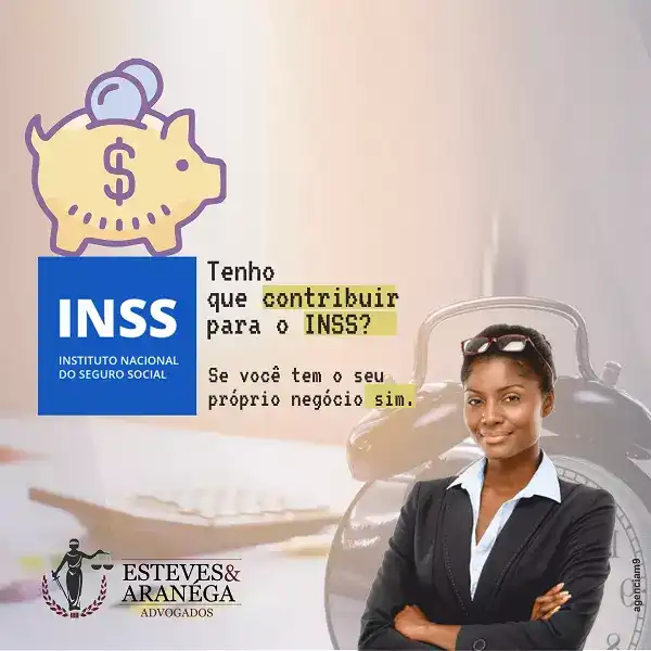 Propaganda de Informativo sobre contribuição de empreendedor ao INSS criado para Escritório de Advocacia
