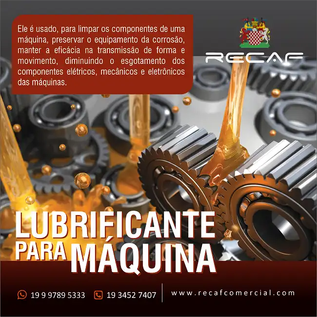 Propaganda de Lubrificante para Máquina Industrial
