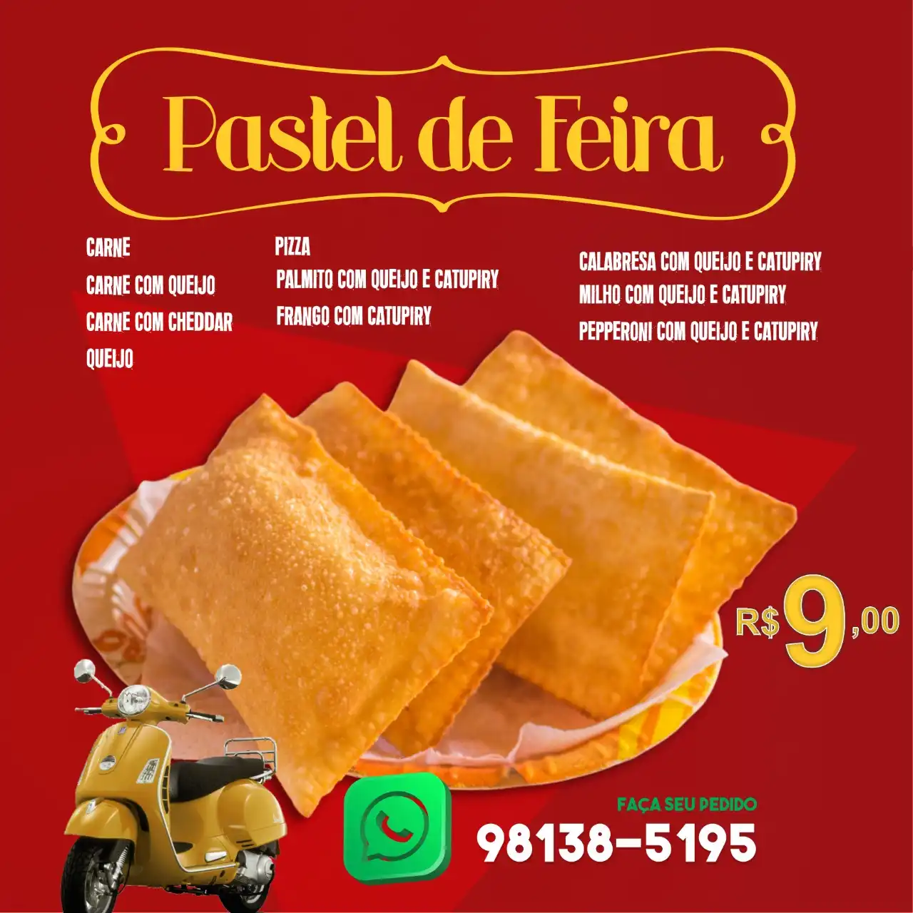 
Propaganda de Post  Pastel de Feira Sabores



