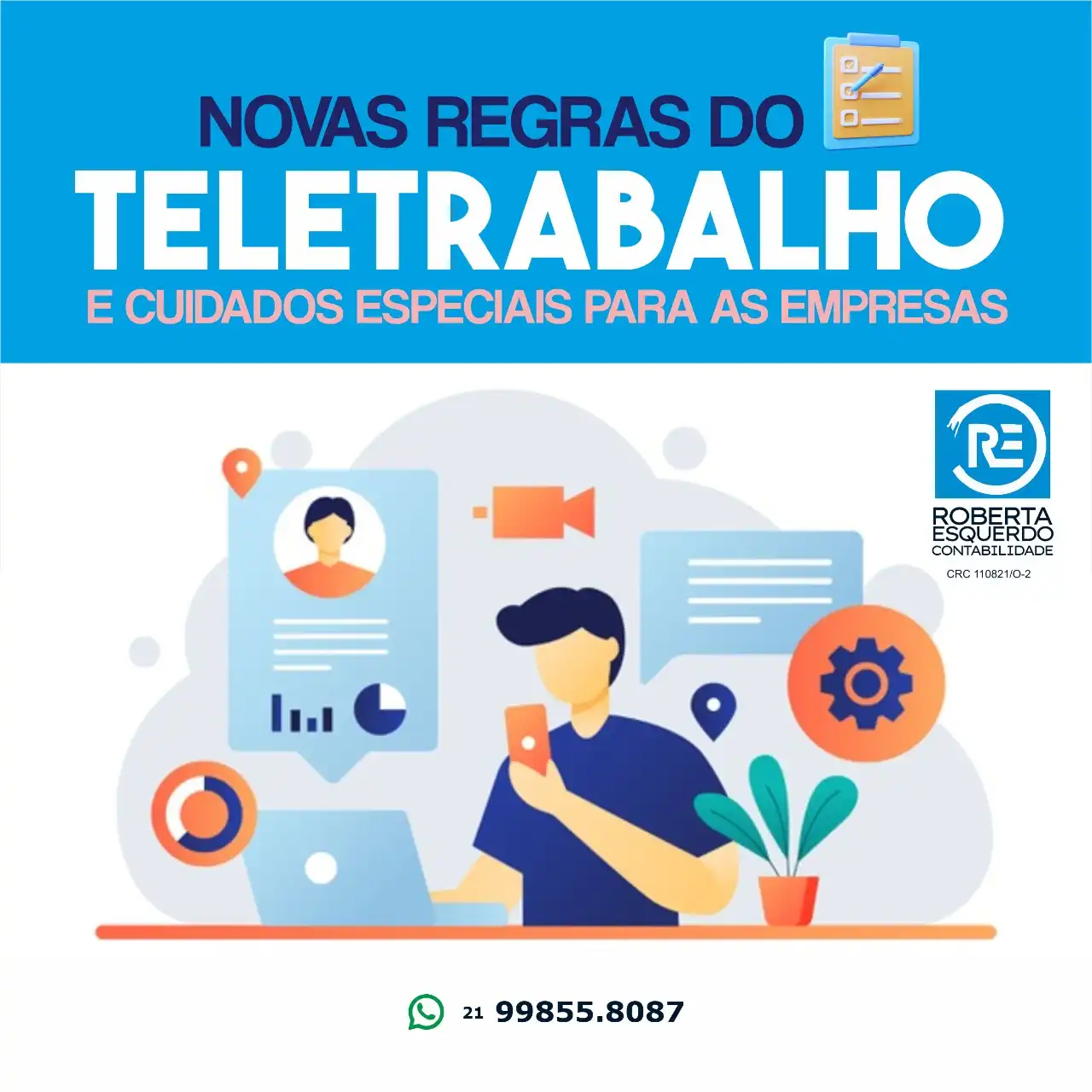 
Propaganda de Post sobre Teletrabalho Escritório de Contabilidade




