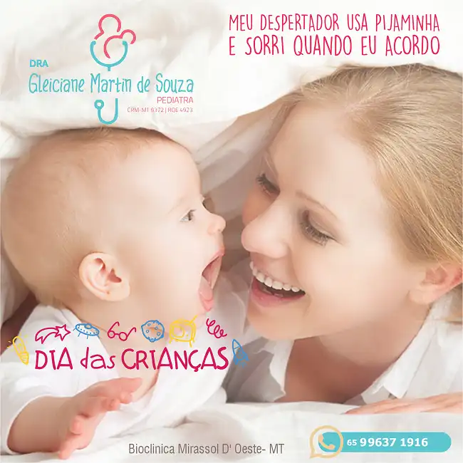 Propaganda para Clínica Pediatrica sobre Crianças
