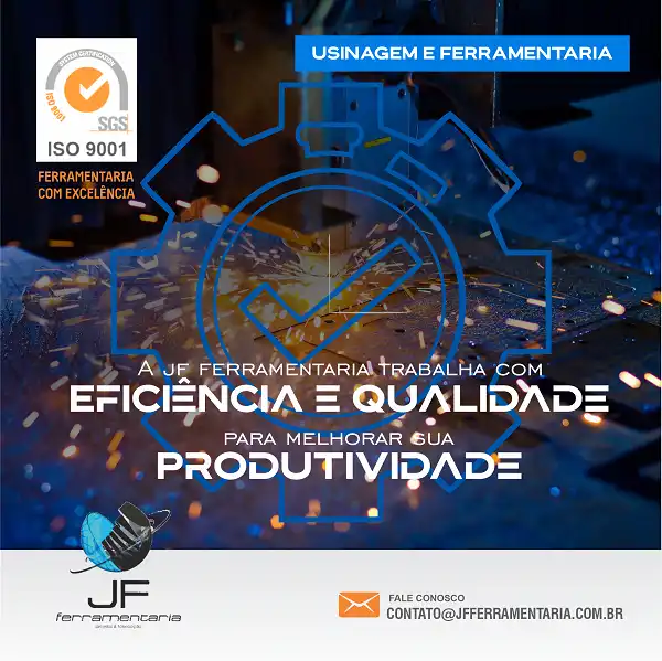 Propaganda para Empresa de Ferramentaria e Usinagem com Frase
