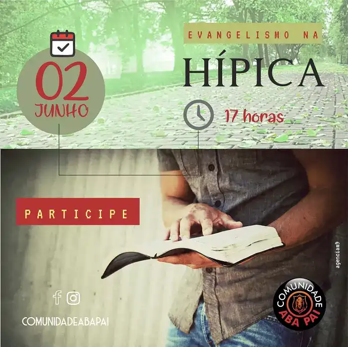 Propaganda para Evangelismo na Hípica criada para Igreja Evangélica de Limeira
