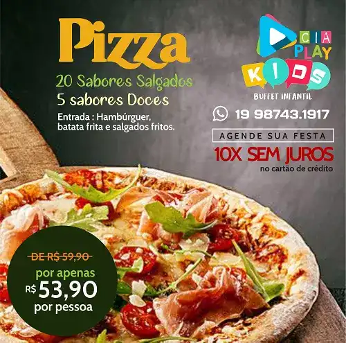 Propaganda para Instagram pacote Pizza para Buffet Infantil
