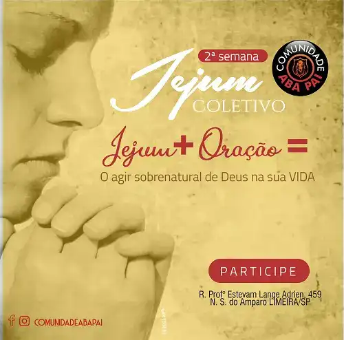 Propaganda para Instagram sobre Jejum e Oração criado para Igreja
