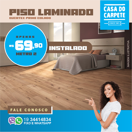
Propaganda para Loja de Pisos Laminados sobre Promoção do Piso Laminado Instalado



