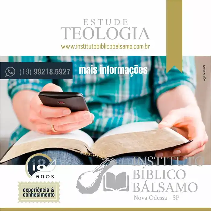 Propaganda para Posicionamento de Curso Teológico de Ministério Evangélico
