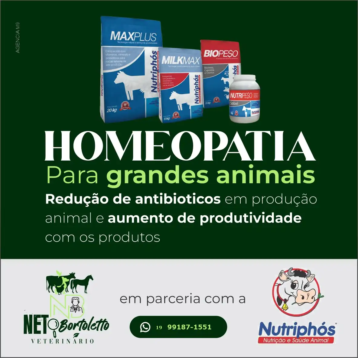 
Propaganda para Veterinário sobre Homeopatia para grandes animais



