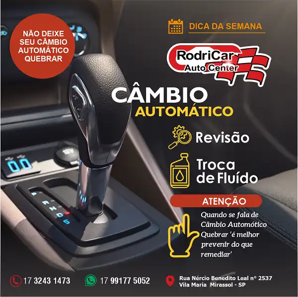 Propaganda sobre Câmbio Automático para Centro Automotivo
