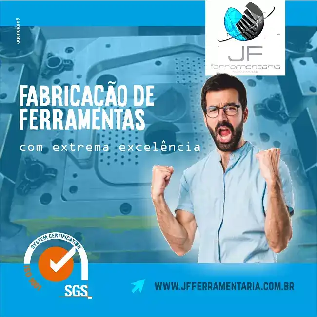 Propaganda sobre Fabricação de Ferramentas com Excelência Extrema criada para Ferramentaria com ISO 9001
