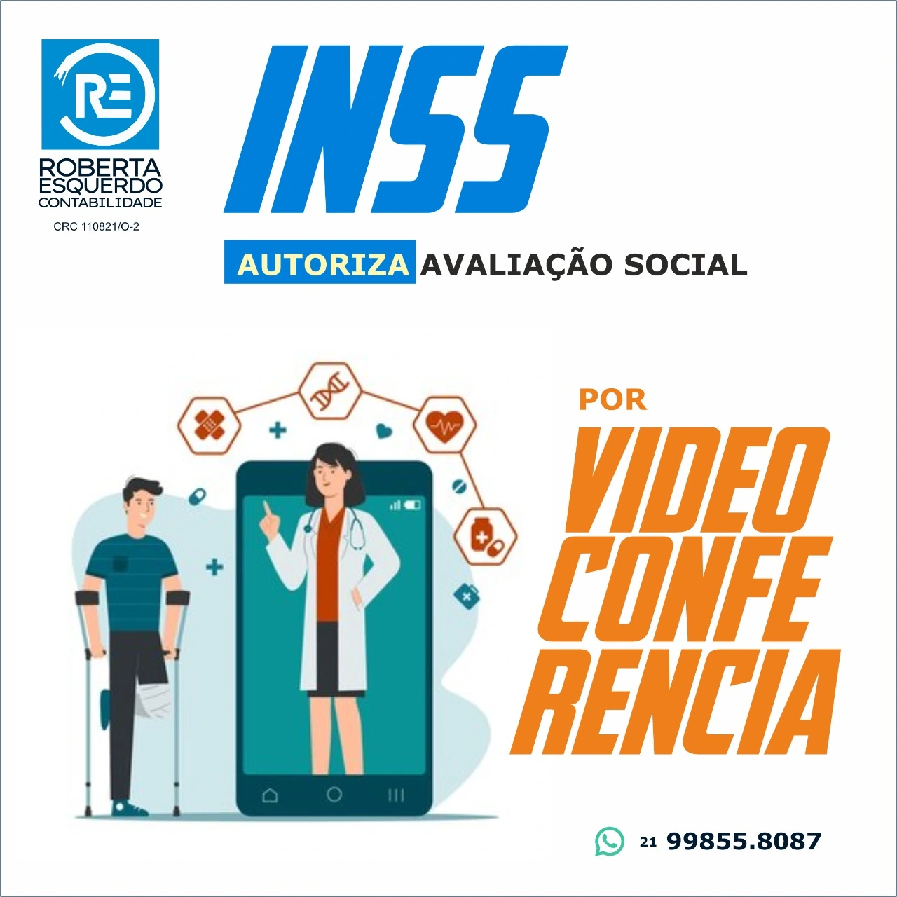 
Propaganda sobre INSS por videoconferência criado para Contador




