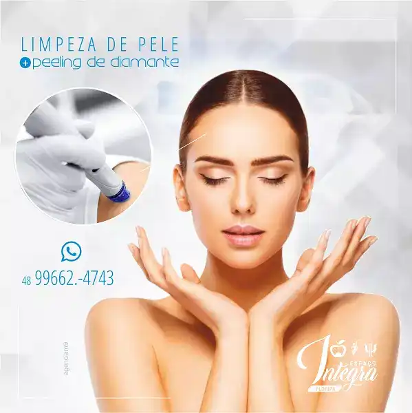 Propaganda sobre Limpeza de Pele e Peeling de Diamente criado para Nutricionista Estética de Santa Catarina
