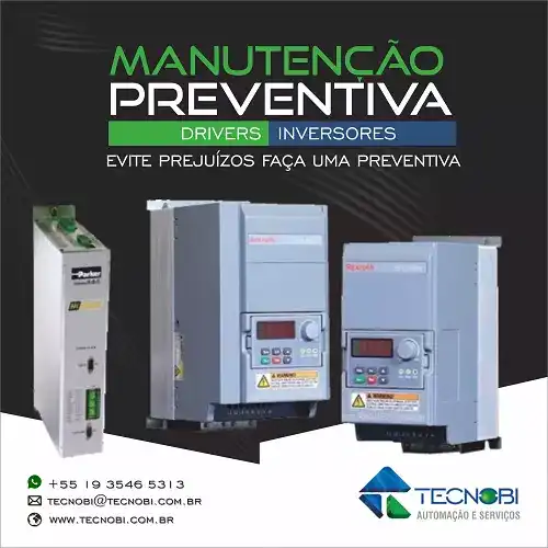 Propaganda sobre Manutenção Preventiva de Drivers e Inversores para Automação
