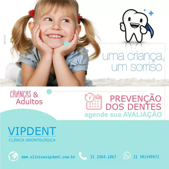 Propaganda sobre Prevenção dos Dentes para Crianças e Adultos
