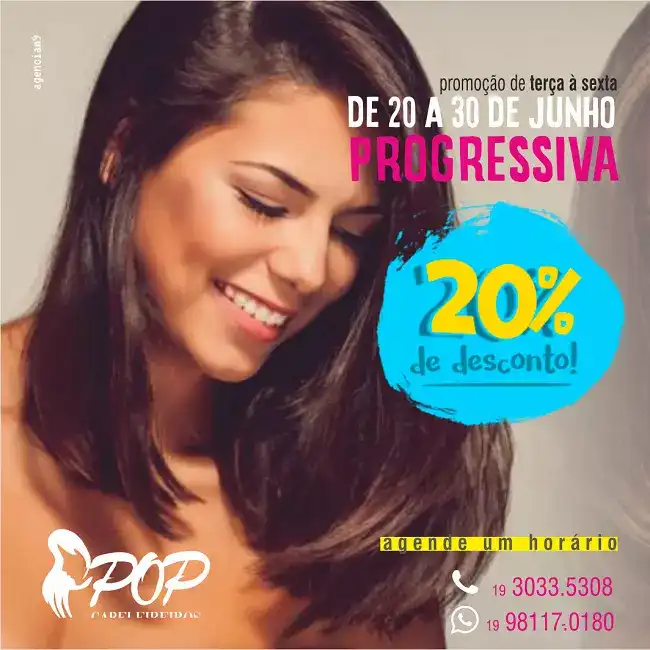 Propaganda sobre Progressiva com Desconto criada para Salão de Cabelo Feminino
