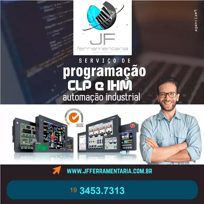 Propaganda sobre Serviço de Programação CLP e IHM em Automação Industrial
