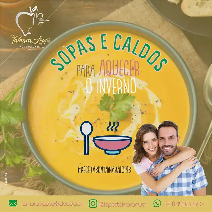 Propaganda sobre Sopas e Caldos criada para Nutricionista de Florianópolis
