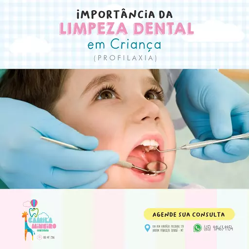 
Propaganda sobre a importância de limpeza dental em criança para Odontopediatria



