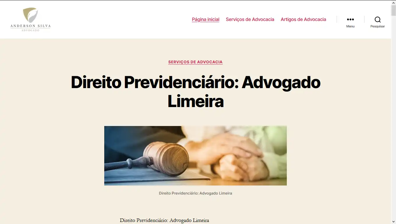 Site Escritório de Advocacia Dr Aderson Silva Advogado
