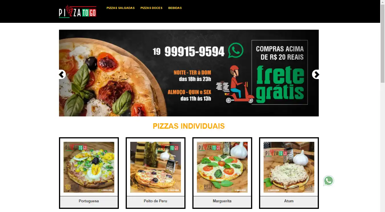Site para Pizzaria
