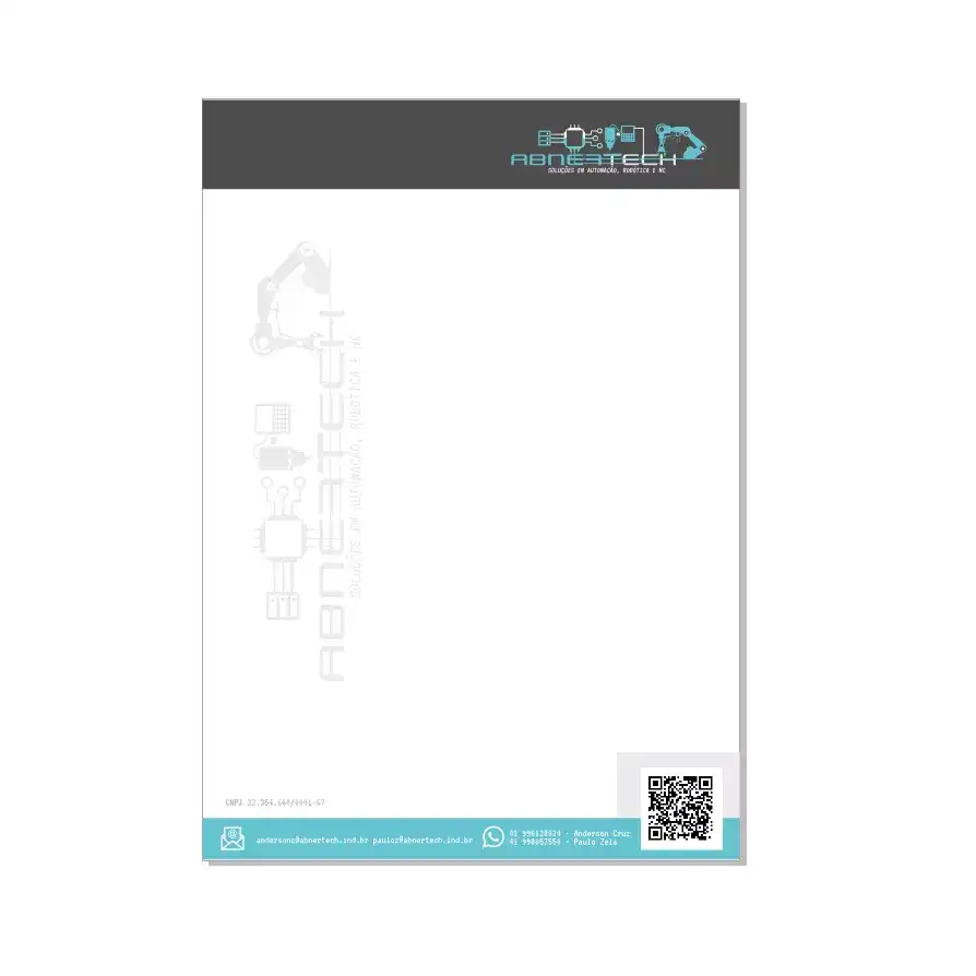 Timbrado criado para empresa de Automação e Robótica
