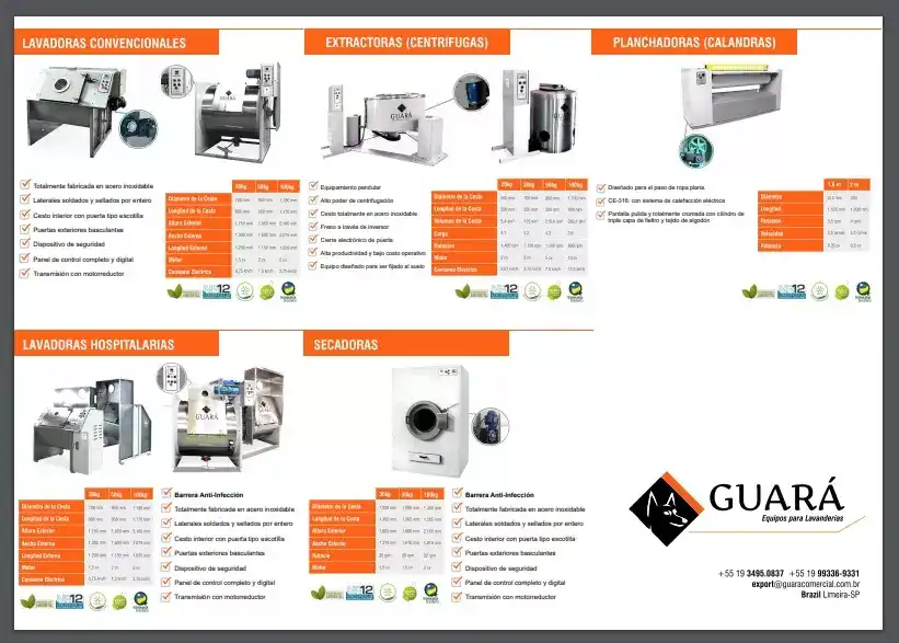 Trifólio criado para Fábrica de Máquinas de Lavar Industriais
