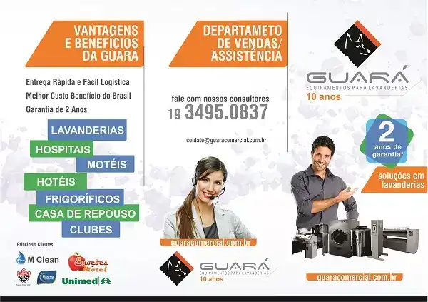 Trifólio criado para Industria de Máquina de Lavar Industrial
