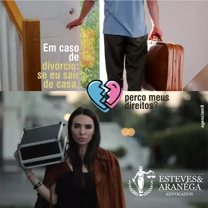 arte sobre divorcio e direitos ao sair de casa criado para escritorio de advocacia
