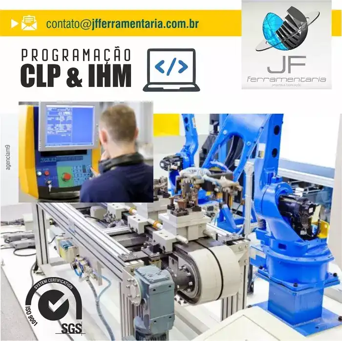 arte sobre servico de programacao clp e ihm criada para ferramentaria
